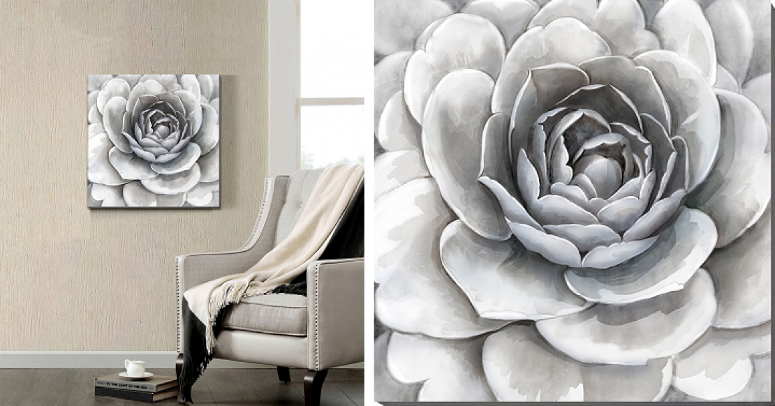 White and Grey Flower Painting Giveaway Joe