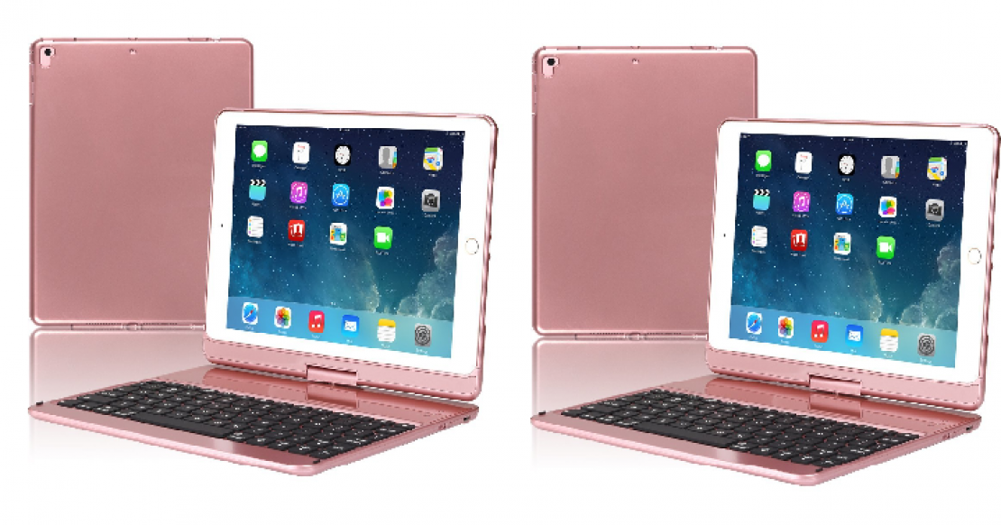 2017 iPad Bluetooth Folio Case Rose Gold Giveaway Joe